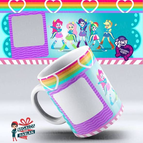 Mug Infantil ( 26 ) My Ittle Pony Ecuestrias Foto Personalizada