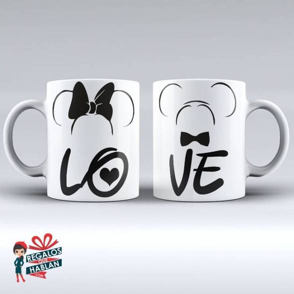 Taza Mickey Mouse escarchada para parejas